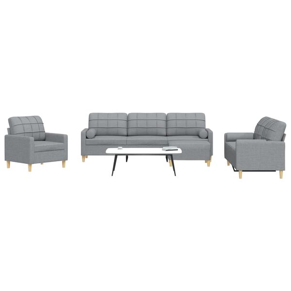 vidaXL Ensemble de canap&eacute;s 4 pcs repose-pied et coussins d&eacute;coratifs