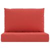 vidaXL Coussins de palette lot de 2 rouge tissu oxford