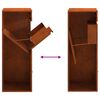 vidaXL Bo&icirc;te de d&eacute;p&ocirc;t de colis Rouill&eacute; 41 x 38 x 103 cm Acier patin&eacute;