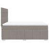 vidaXL Sommier &agrave; lattes de lit avec matelas Taupe 140x200 cm Tissu