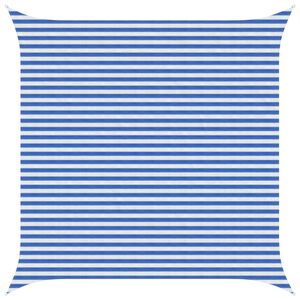 vidaXL Voile d'ombre Bleu et Blanc 4 x 4 m HDPE