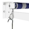 vidaXL Auvent r&eacute;tractable bleu et blanc 5x3 m tissu et aluminium