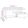 vidaXL Table basse Blanc brillant 90x49x45 cm Bois d'ing&eacute;nierie