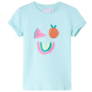 vidaXL T-shirt pour enfants aqua clair 116