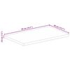 vidaXL Dessus de table 50x40x3,8 cm rectangulaire bois massif manguier