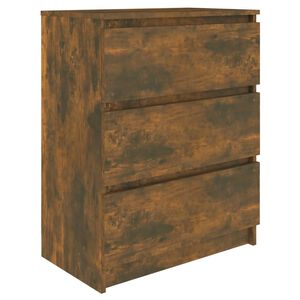 vidaXL Buffet Ch&ecirc;ne fum&eacute; 60x35x76 cm Bois d'ing&eacute;nierie