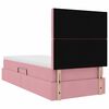 vidaXL Lit avec rangement et matelas Rose 100 x 200 cm Velours