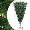 vidaXL Sapin de No&euml;l artificiel pr&eacute;-&eacute;clair&eacute; &agrave; l'envers avec ensemble de boules