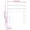vidaXL T&ecirc;te de lit Ch&ecirc;ne noir 75 cm Bois d'ing&eacute;nierie
