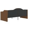 vidaXL Lit avec matelas et &eacute;clairage USB Marron Tissu 90x200 cm