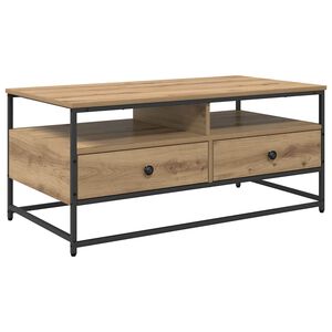 vidaXL Table basse Ch&ecirc;ne artisanal 100 x 51 x 45 cm Bois d'ing&eacute;nierie