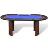 vidaXL Table de poker pour 10 joueurs avec espace de croupier Bleu