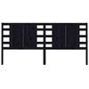 vidaXL T&ecirc;te de lit Noir 126x4x100 cm Bois massif de pin