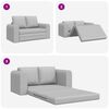 vidaXL Canap&eacute;-Lit 60cm Gris nuage tissu