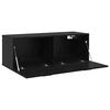 vidaXL Armoire Murale Ch&ecirc;ne noir 100 x 36,5 x 35 cm Bois d'ing&eacute;nierie