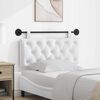 vidaXL T&ecirc;te de lit suspendue Montage mural Blanc 110 x 55 x 7 cm tissu