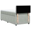 vidaXL Sommier &agrave; lattes de lit et matelas Gris clair 90x200 cm Velours