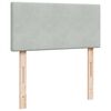 vidaXL Cadre de lit ottoman avec matelas gris clair 200x200 cm velours