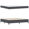 vidaXL Cadre de lit avec matelas Gris fonc&eacute; 200 x 200 cm tissu