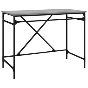 vidaXL Bureau sonoma gris 100x50x75 cm bois d'ing&eacute;nierie et fer