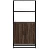 vidaXL Buffet haut ch&ecirc;ne marron 68x35x139 cm bois d'ing&eacute;nierie m&eacute;tal