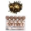 vidaXL Set de boules de No&euml;l avec pic et 150 LED 60 pcs Dor&eacute; rose