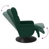 vidaXL Fauteuil inclinable avec repose-pied vert foncé velours