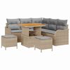 vidaXL Ensemble de canap&eacute; de jardin 8 pcs Beige et Gris clair