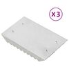 vidaXL &Eacute;trilles 3 pcs argent&eacute; aluminium