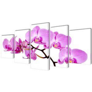 Set de toiles murales imprim&eacute;es Orchid&eacute;e 200 x 100 cm