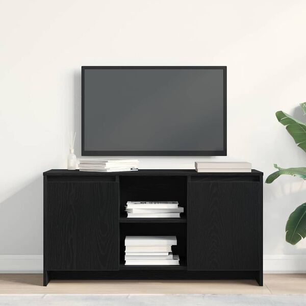 vidaXL Meuble TV Chêne noir 102 x 37,5 x 52,5 cm Bois d'ingénierie