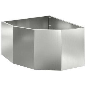 vidaXL Jardini&egrave;re d'Angle Argent 60 x 60 x 35 cm Acier galvanis&eacute;