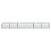 vidaXL Panier gabion avec couvercle 600x100x50 cm fer galvanis&eacute;