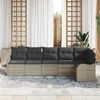 vidaXL Ensemble de canap&eacute; de jardin Gris clair polyrotin