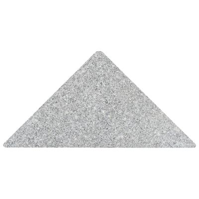 vidaXL Plaques de poids de parasol 4 pcs Triangulaire Granit Gris 60kg