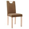 vidaXL Chaises &agrave; manger lot de 2 marron tissu
