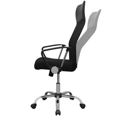 vidaXL chaise de bureau semi PU 61.5x60 cm noir