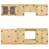 vidaXL Armoire avec tiroir SKI 8 pcs Brun Miel Bois de pin massif