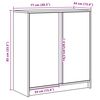 vidaXL Buffet avec LED blanc 77x34x85 cm bois d'ing&eacute;nierie