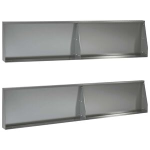 vidaXL Mur de sout&egrave;nement 4 pc 100 x 12 x 30 cm Acier galvanis&eacute;