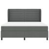 vidaXL Lit &agrave; ressorts avec matelas Gris fonc&eacute; 180 x 200 cm tissu