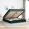 VidaXL Cadre de lit ottoman avec matelas vert fonc&eacute; 160x200 cm velours