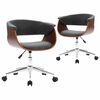 vidaXL Chaises pivotantes &agrave; manger lot de 2 gris tissu