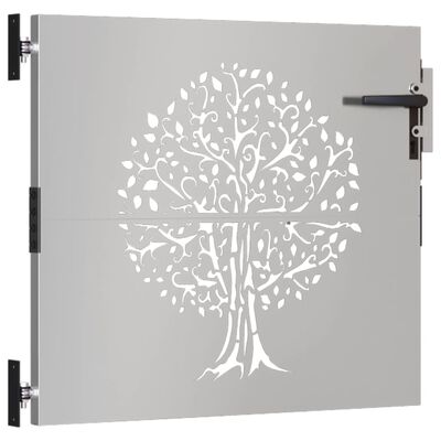 vidaXL Portail de jardin 85x100 cm acier corten conception de l'arbre