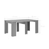 vidaXL Table à manger extensible Gris brillant 175x90x75 cm