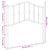 vidaXL T&ecirc;te de lit de remplacement m&eacute;tal blanc 90 cm