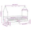 vidaXL Cadre de lit enfants avec tiroirs sans matelas 90x200 cm bois