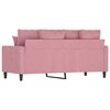 vidaXL Canap&eacute; &agrave; 2 places Rose 140 cm Velours