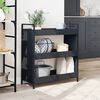 vidaXL Chariot de cuisine noir 70x30x82 cm bois d'ing&eacute;nierie