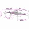 vidaXL Cadre de lit Naturel 90 x 190 cm Pin massif